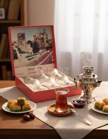 mini makyaj seti: Armudu stəkanlar, rəng - Ağ, Xrustal, 6 ədədli dəst, 200 ml, SSRİ — 1