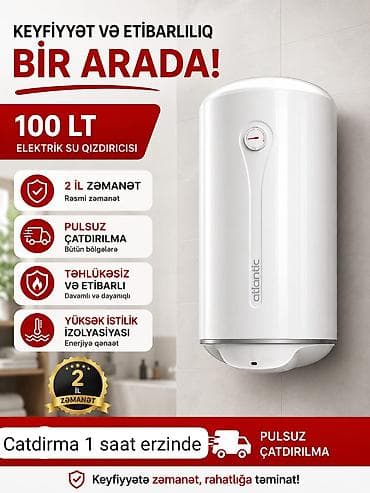 ariston satisi: Ariston 100 l, Yeni, Kredit yoxdur, Rayonlara çatdırılma, Pulsuz çatdırılma — 1