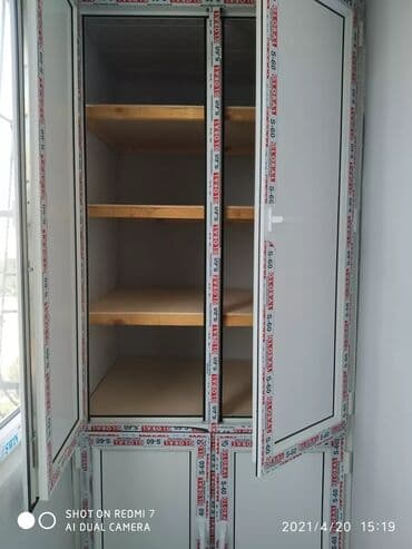 вешалка в прихожую с полкой: Plastik şkafların sifarişi qəbul olunur hər rəngdə və hər ölçüdə Ağ — 1