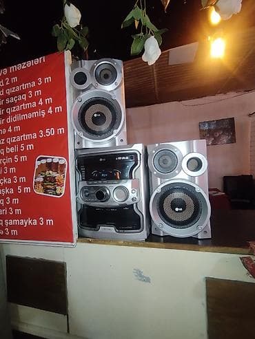 LG mini audio sistemi – 3 hissədən ibarət kompakt ev musiqi seti
