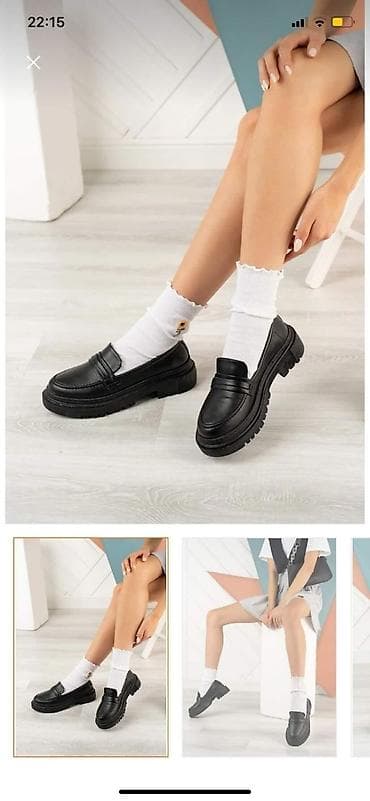 Tuflilər: Tuflilər, Ölçü: 37, rəng - Qara, Yeni — 1