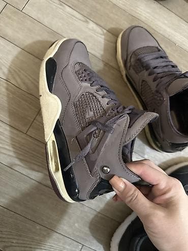 jordun: Məhsul: Nike Air Jordan 4 stilində kişi krossovkası (boz/bənövşəyi — 3