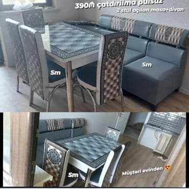 sulutepe kiraye heyet evleri 2022: Mətbəx üçün, Yeni, Açılan, Dördbucaq masa, 2 stul — 1