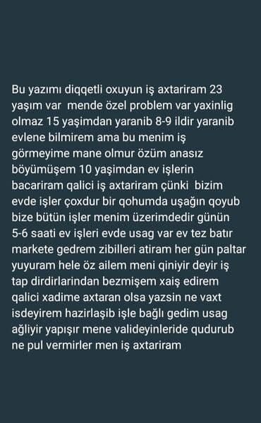 Satış: Xadimə xidməti – ev işlərinə kömək - Ev təsərrüfatının idarə — 1