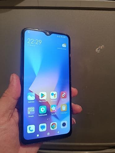 Redmi 9T, 128 GB, rəng - Mavi, Sensor, Barmaq izi, İki sim kartlı