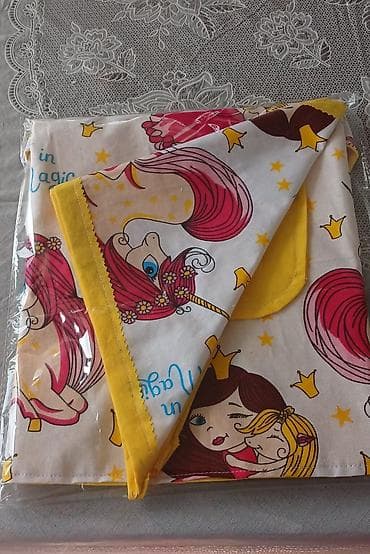 uşaq üçün geyimlər: Uşaq üçün mətbəx önlüyü dəsti - Dəst: önlük + üçbucaq dəsmal - Parça — 8