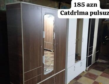 Dolablar: Yeni, Açılan, 3 qapılı Düz dolab, Qarderob, paltar dolabı, Azərbaycan — 29