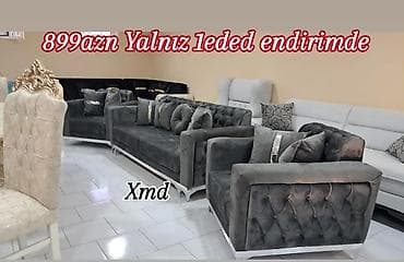 divan kreditle: Xüsusi endirim: 899 AZN – Yalnız 1 ədəd Qonaq otağı üçün şık yumşaq — 1