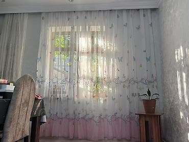 Uşaq otağı üçün dekorativ dəst: tül pərdə və xalça - Pərdə: Ağ