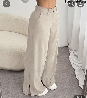 baqi salvar: Qadın geniş kəsimli, düz balaqlı şalvar

- Rəng: açıq bej — 1