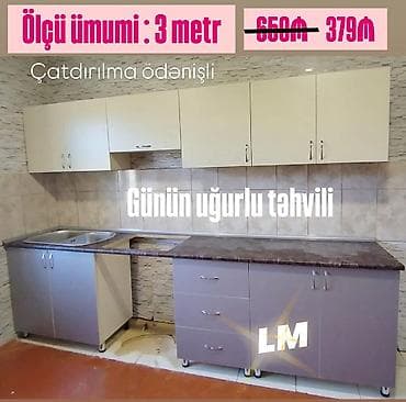 Tumbalar: Mətbəx mebellərinin sifarişlə hazırlanması✔️ Ölçü : 3metr: 379₼ — 1