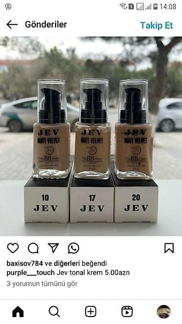 jev baza: Kosmetik dəst, Jev, 3 məhsul — 1