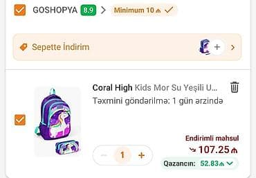 c4 batinka qiyməti: Coral High məktəb dəsti – Unikorn dizaynlı bel çantası + penal Qiymət — 7