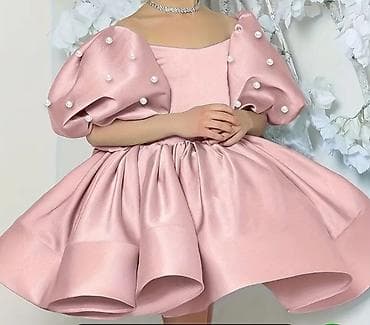 Məhsul: Zərif qız uşağı üçün ziyafət/gecə geyimi - Rəng: Pudra