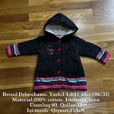 ust geyim: Yash-1-1,5 Debenhams. boz rengdedi. yumshagdi, qalindi — 6