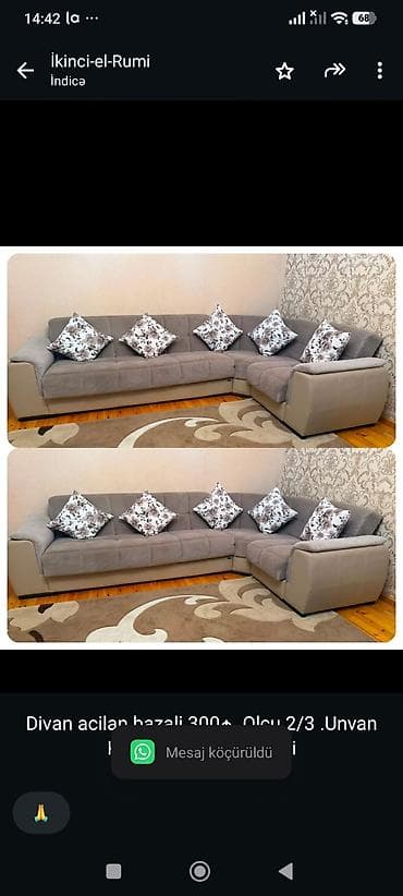 Divan acilan bazali 300₼ .Olcu 2/3 .Unvan Kesle kod1_611&Rumi