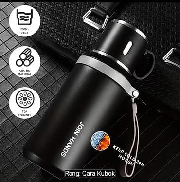 Rəng - Qara, Termos, Paslanmayan polad, 0,7 bucket volume l, Yaponiya — 1