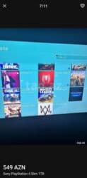 oyun notebook: PlayStation 4 Slim satılır İdeal vəziyyətdədir, heç bir problemi — 7