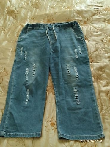 pol klassik şalvar: Uniseks cins şalvar 44rz gadin şalvari - Material: yüngül denim - — 1