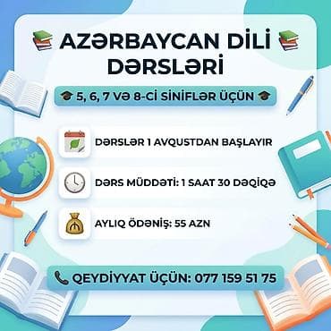 📚 Azərbaycan dili dərsləri – 5–8-ci siniflər üçün Azərbaycan dili