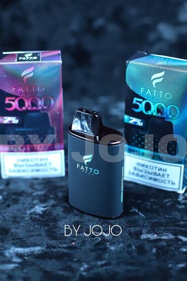 FATTO 5000 tüstü Nikotin 2% 1) nanə 2) vişnə kola 3) moruq dondurma