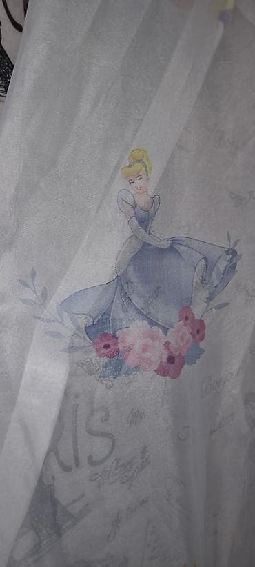 pərdə karniz: Uşaq otağı üçün naxışlı tull pərdə hərşey bir yerdə 100 manat — 4