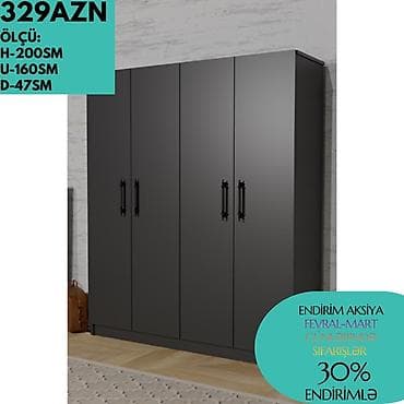 Шкафы: Новый, 4 двери, С выдвижными ящиками, Белый, Другой материал, Распашной, Прямой шкаф — 3