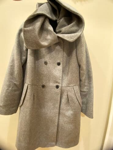 kəsilmiş əl şəkilləri: Mango palto. Boz rəng.3 dəfə geyilib.Çox gözəl,maraqlı və qeyri adi — 2