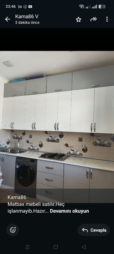 Məişət kimyəvi maddələri: Kama86 Mətbəx mebeli satılır.Heç işlənməyib.Hazır yığılı — 1