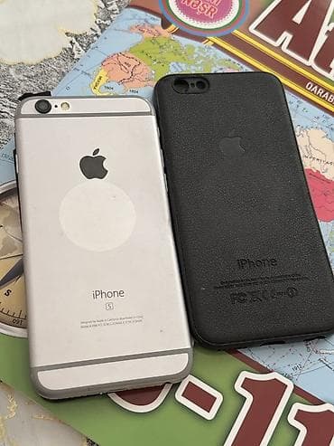 6s ayfon: IPhone 6s, 64 GB, Gümüşü, Qırıq — 1