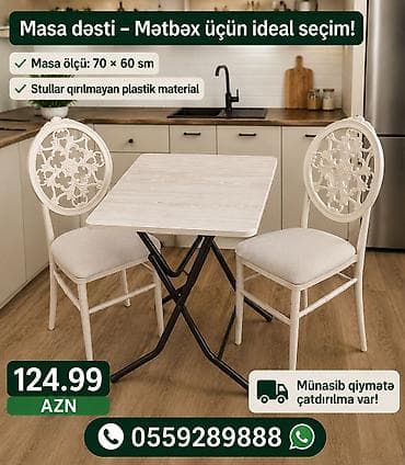 modern metbex mebelleri: Mətbəx üçün, Yeni, Qatlanan, Kvadrat masa — 10