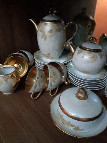 qizil destleri 2022: Çay dəsti, rəng - Qızılı — 1