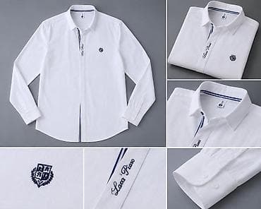 Köynəklər: 👔 Lara Piano kətan kişi köynəyi 3XL – ağ rəng. Lara Piano markalı — 1