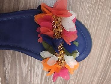 sendel: Qadın sandal və şlapanın dəsti 1) Qara bazalı, bordoya çalan qayışlı — 4
