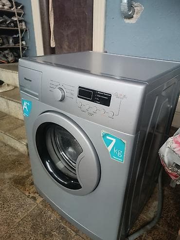 çəki: Hisense ön yükləməli paltaryuyan maşın - Yük həcmi: 7 kq (etiketdə — 3