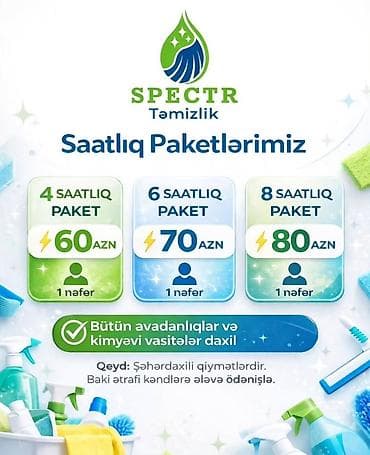 Peyk antenalarının quraşdırılması: Təmizlik | Mənzillər | Gündəlik təmizlik — 2