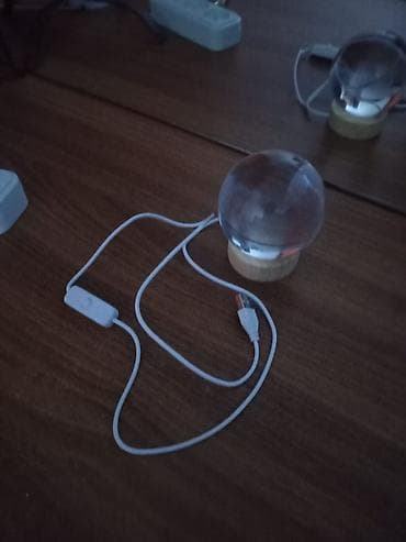 İşıqlandırma: LED masa lampası – şüşə kürə dizaynı - Dizayn: Şəffaf şüşə kürə — 2