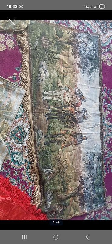 Divar üçün dekorativ goblen/tablo parçası - Toxunma təsvir: təbiət