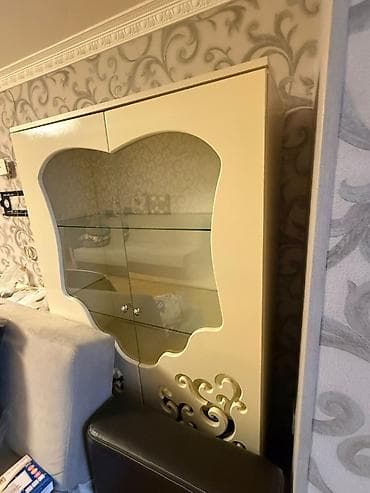 Yataq otağı mebel dəsti - Rəng: krem-ağ, qızılı-bürünc dekor — 2