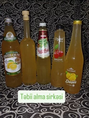 Turşular: Məhsul: Təbii alma sirkəsi Təsvir: - Şəkildəki bağdan yığılmış — 2