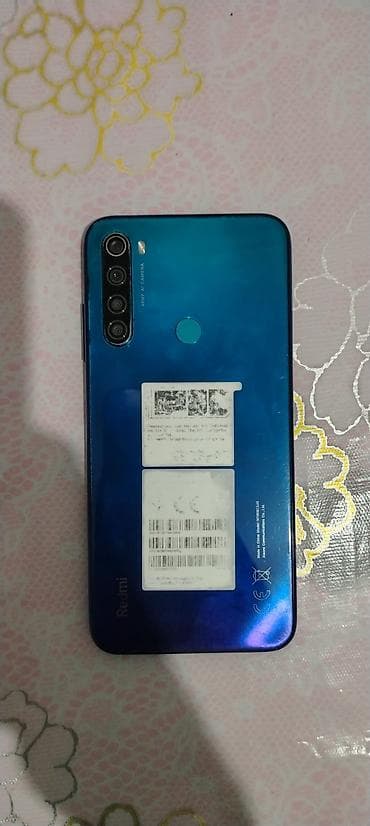 Техника и электроника: Redmi Note 8, 64 ГБ, цвет - Голубой, Отпечаток пальца — 2