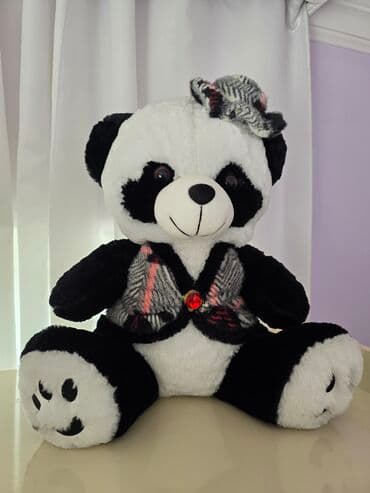 Böyük ölçülü panda plyuş oyuncağı - Rəng: ağ-qara klassik panda