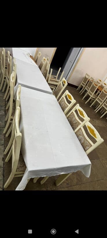 yuxuda qab qaşıq yumaq: Б/у, Нераскладной, Квадратный стол, 6 стульев — 2