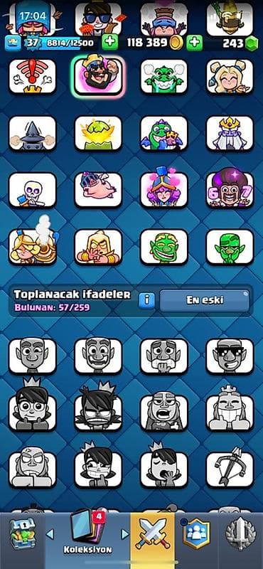 gitara sim: Clash Royale hesabı - Kral səviyyəsi: 37 - Kasa: təxminən 118–122 min — 5