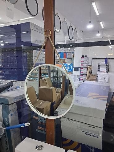 s guzgu: Güzgü Divar üçün, Dairə, Dekorativ, Çərçivə ilə — 1