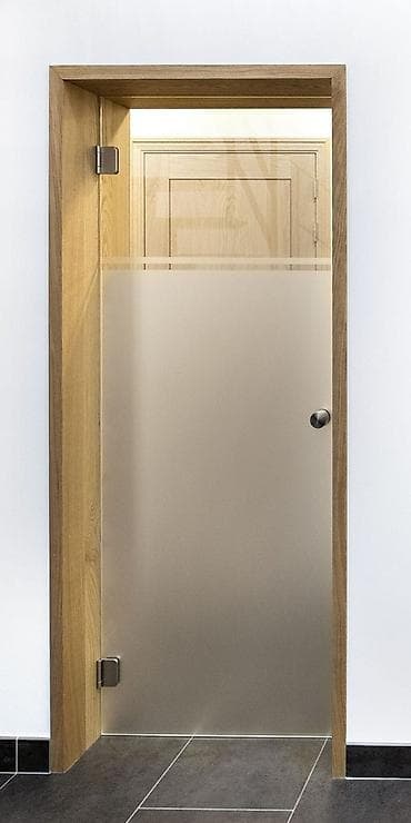 qapi demir: Mat şüşə interyer qapısı - Material: temperlənmiş mat — 2