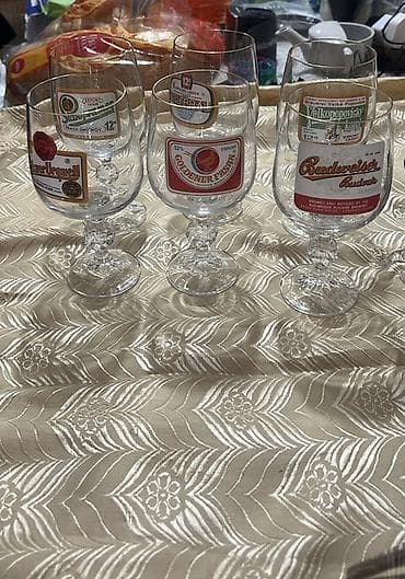 Qədəhlər, Şüşə, 4 ədədli dəst, Çexiya