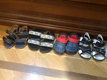 terlik: Uşaq ayaqqabıları - 6 cüt uşaq ayaqqabısı və sandal: 1) Tünd mavi — 2