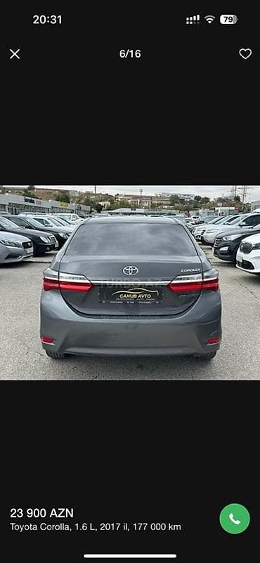 Toyota Corolla: 1.6 l | 2017 il Sedan