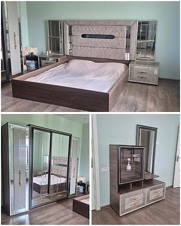 Ev üçün mebel: Yataq dəsti təcili 600₼. *karkaz və matrası yoxdur*. Mebel yaxşı — 1